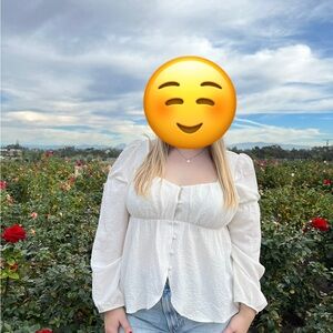 White Long Sleeve Blouse, everything must go